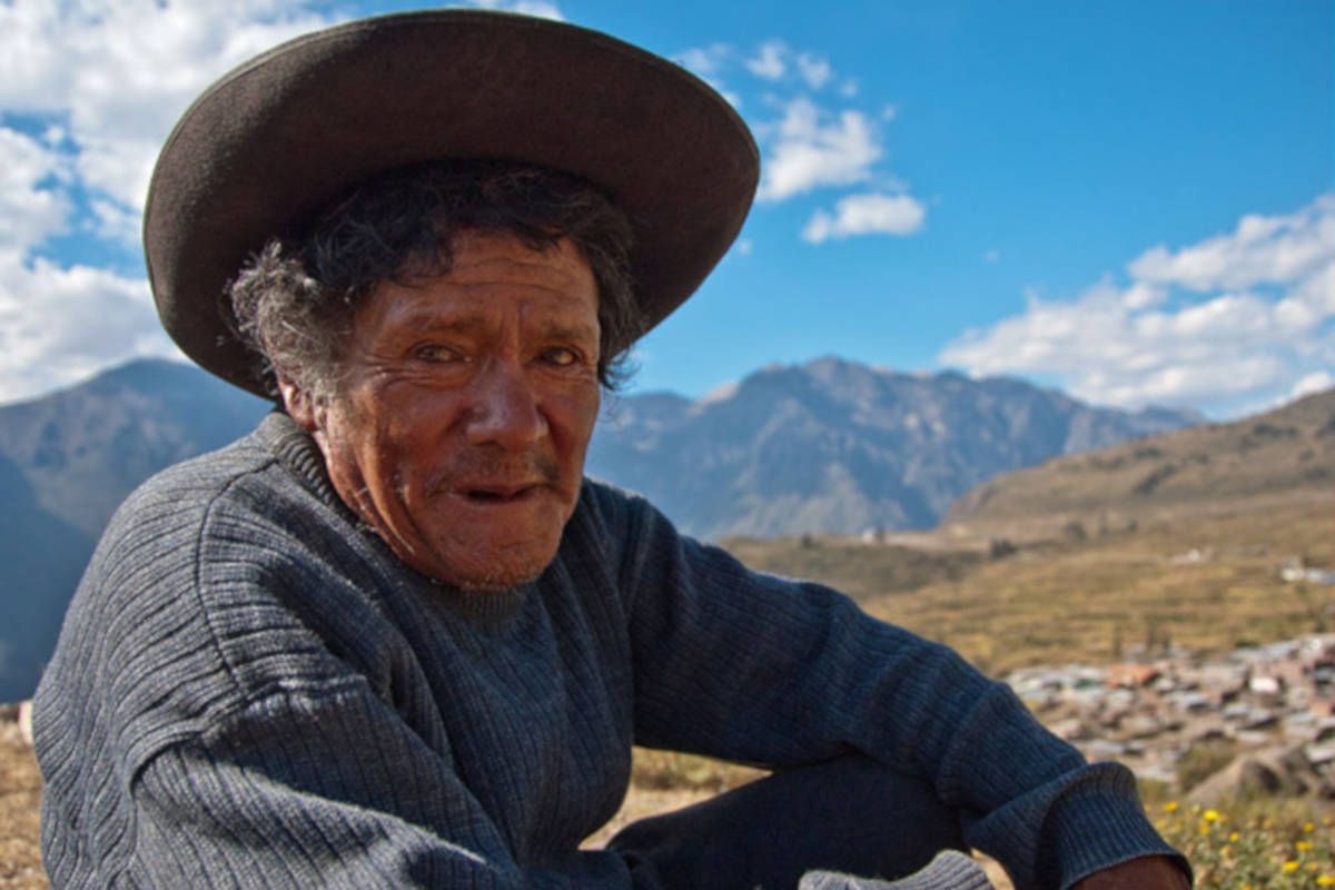 man in the mountains of Peru