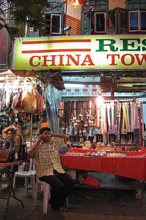 Street market in China Town, Kuala Lumpur