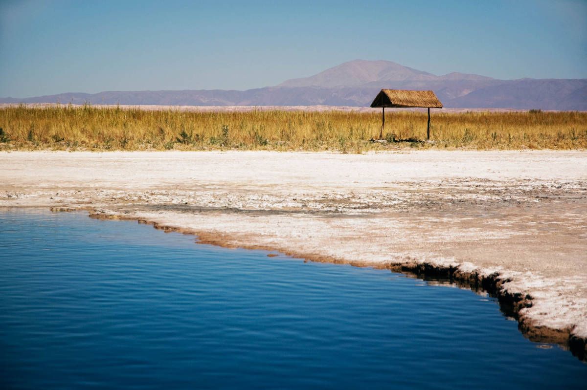 Salt lake close to San Pedro de Atacama