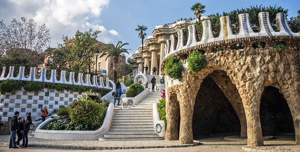 Parc Güell, created by Gaudi, in Barcelona, Spain