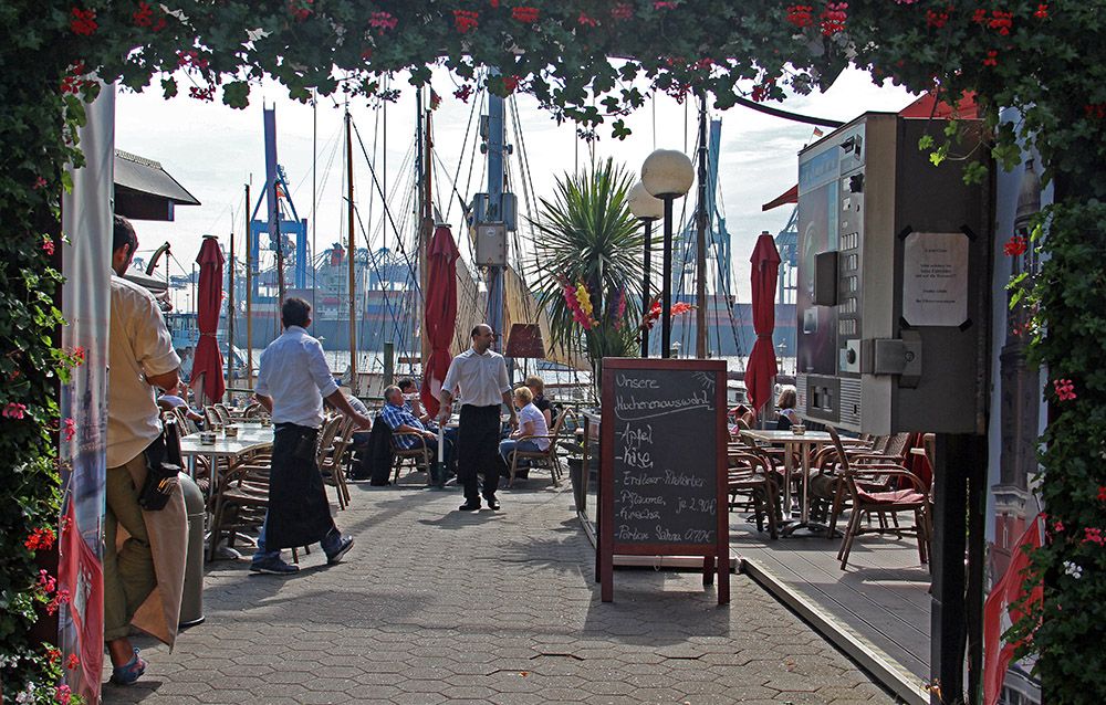 Terrace to enjoy a drink in Hamburg