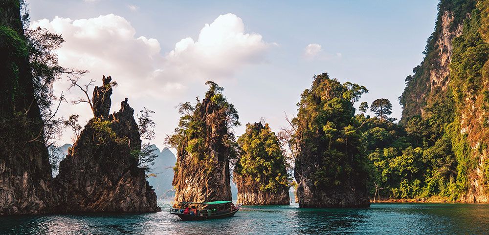 Karst hills in Khao Sok National Park, Thailand