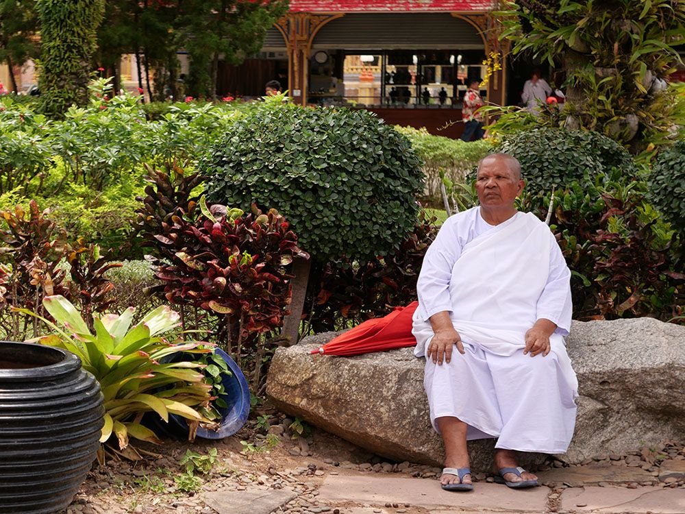 Buddhist at Wat Chalong, Phuket, Thailand