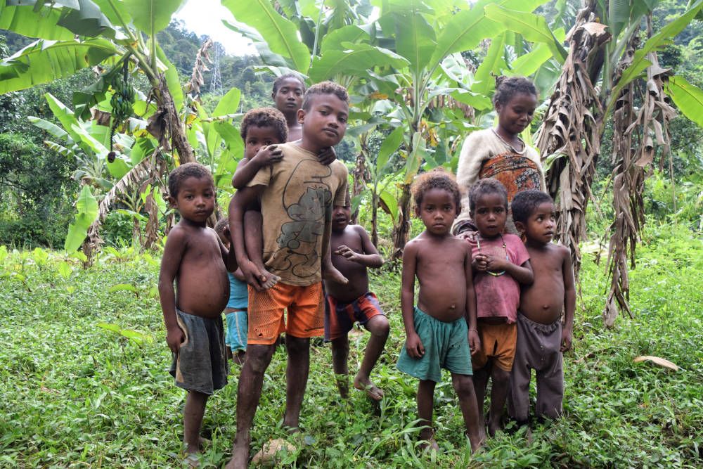 Family in Ranomafana National Park, the tropical rainforest