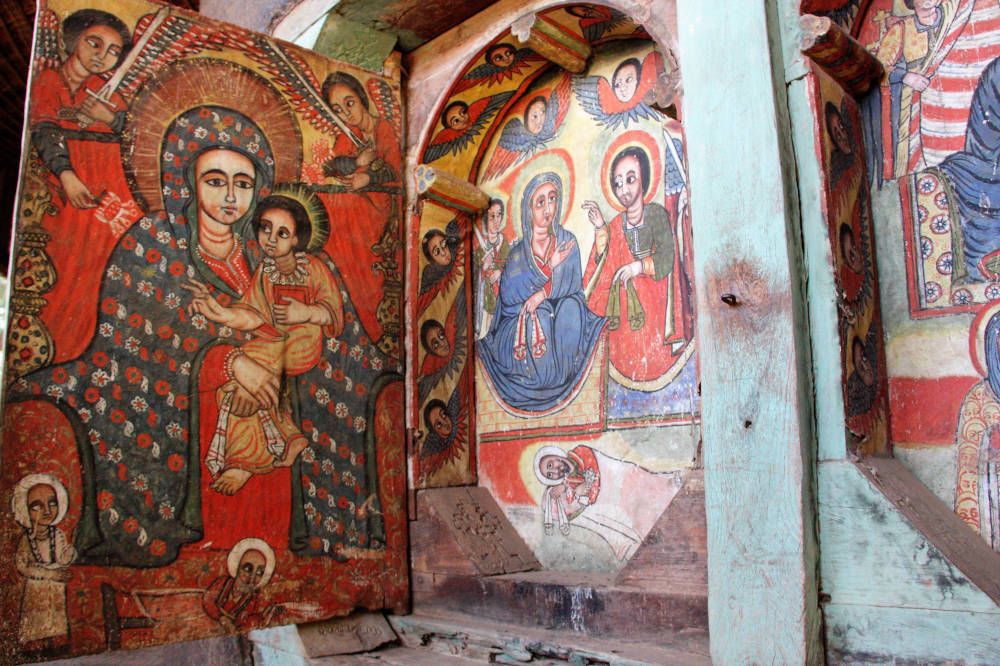 Frescos in Lalibela, Northern Ethiopia