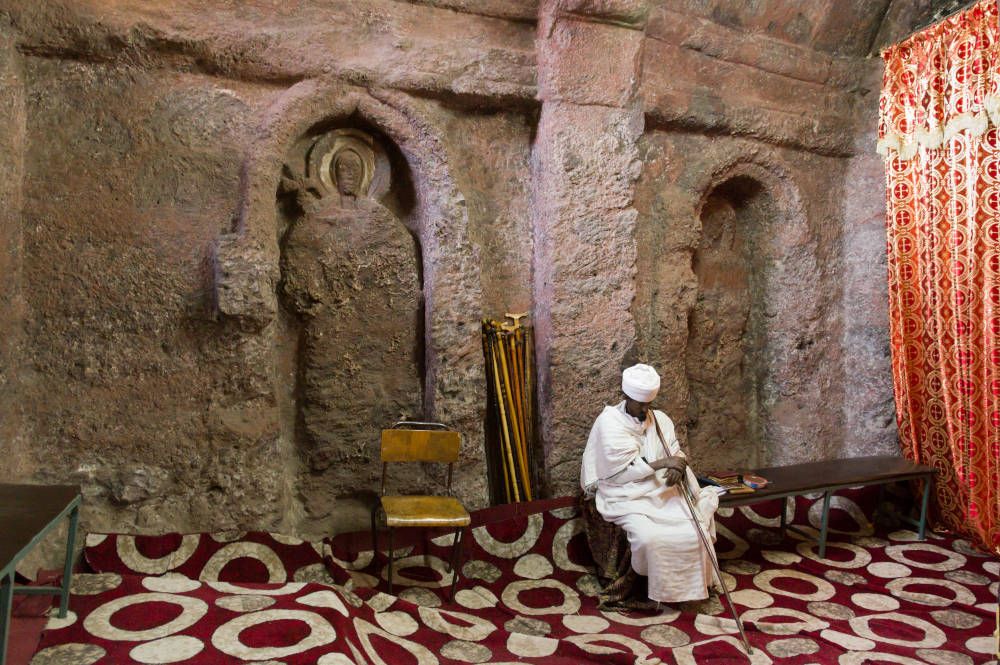 Worshipper asleep in Northern Ethiopia