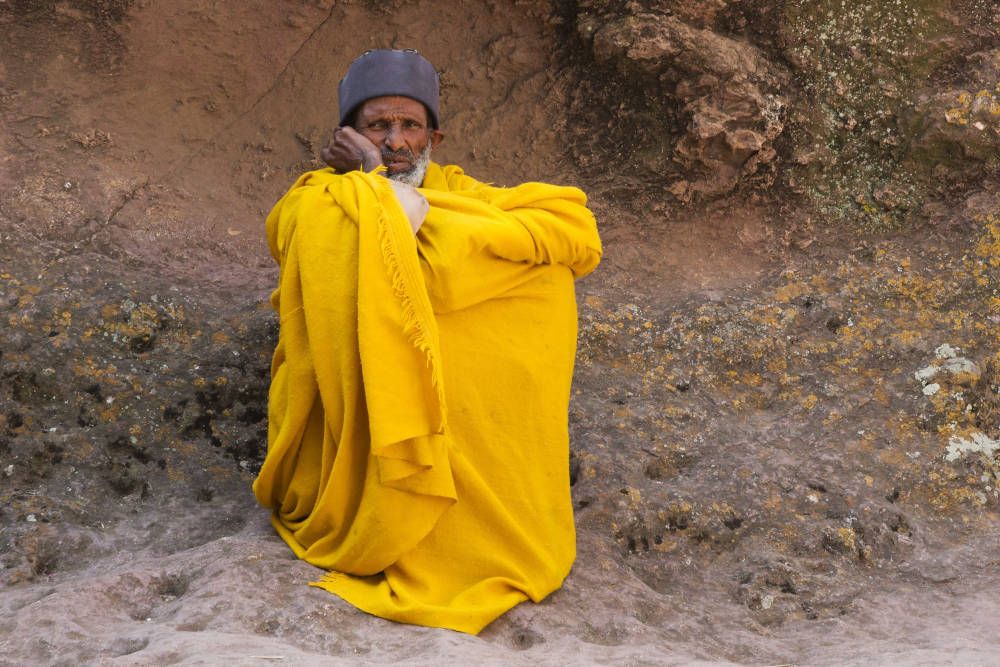 A worshipper in Ethiopia