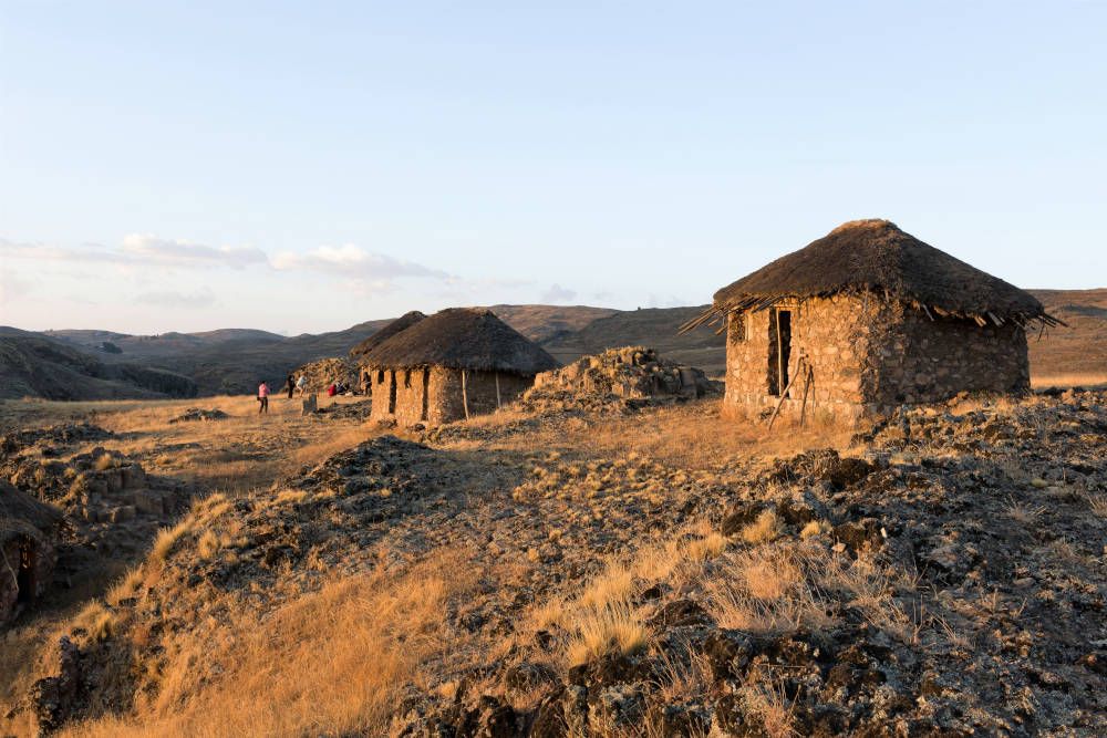 Small houses at Lalibela, Ethiopia