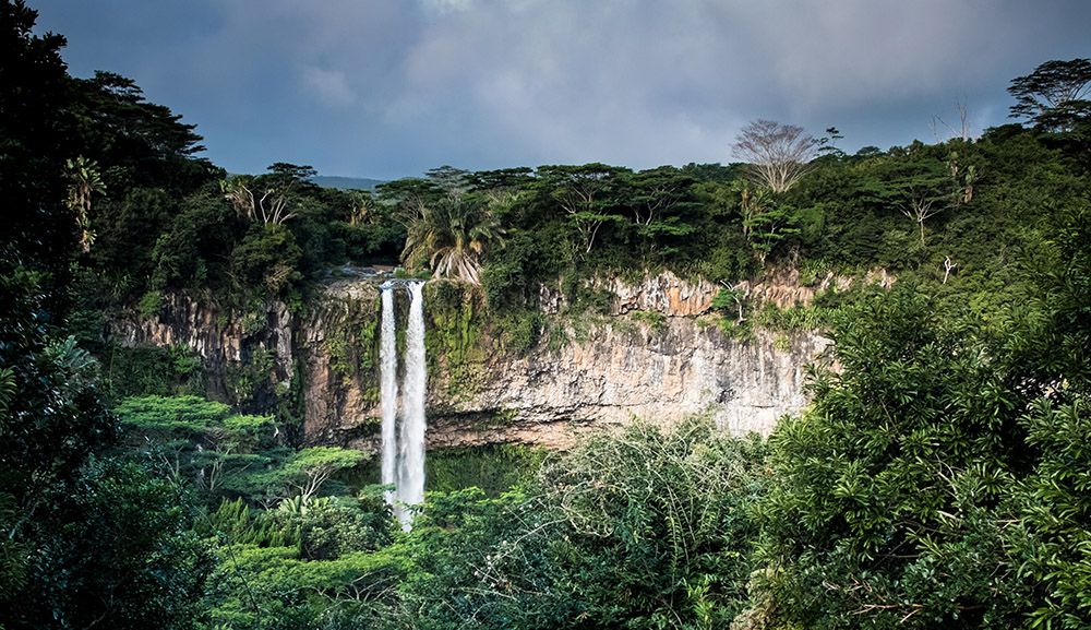 Water fall in Black River Gorges, Mauritius