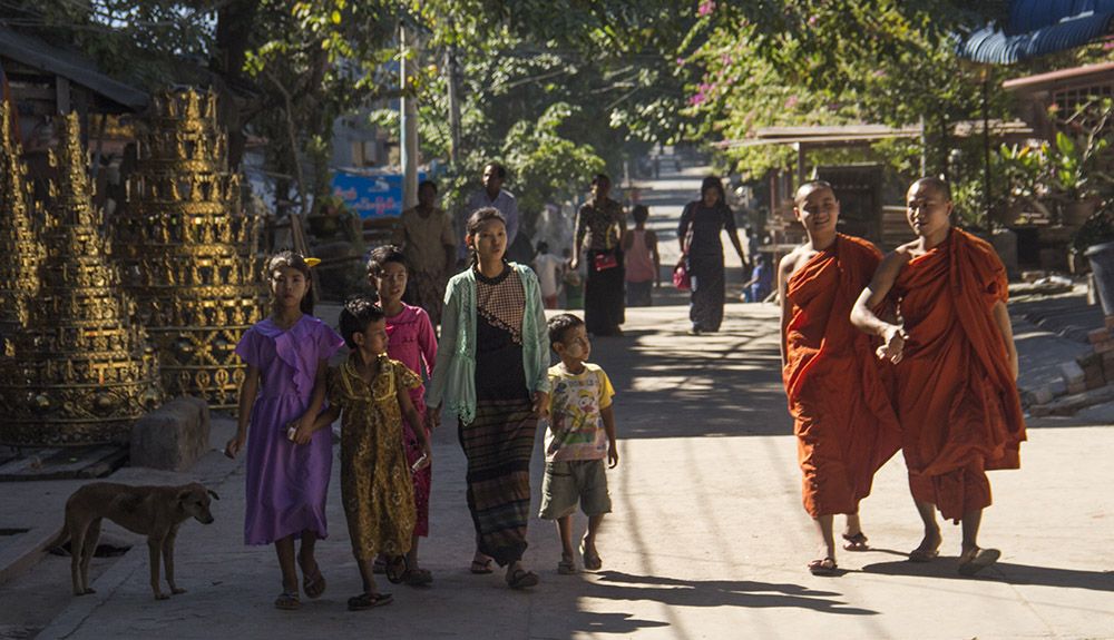 Street scene in Mandalay, Myanmar