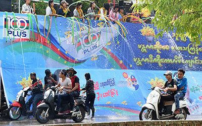 Cooling down during Thingyan, the Water Festival