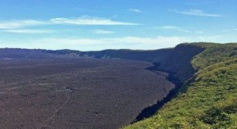 The Sierra Negra volcano on the Galapagos islands