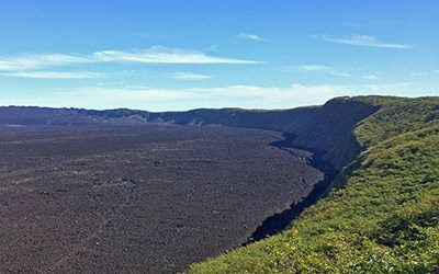 The Sierra Negra volcano on the Galapagos islands