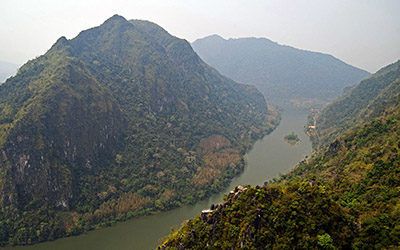 The 360-degree viewpoint at Nong Khiaw