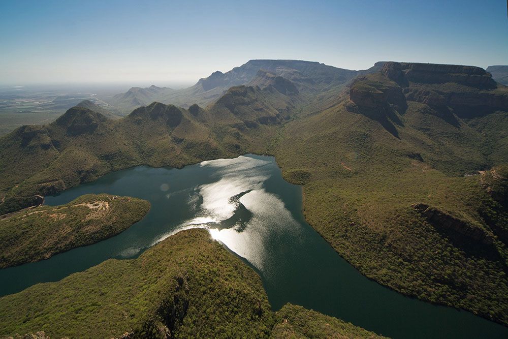 Aerial view of Blyde River Canyon