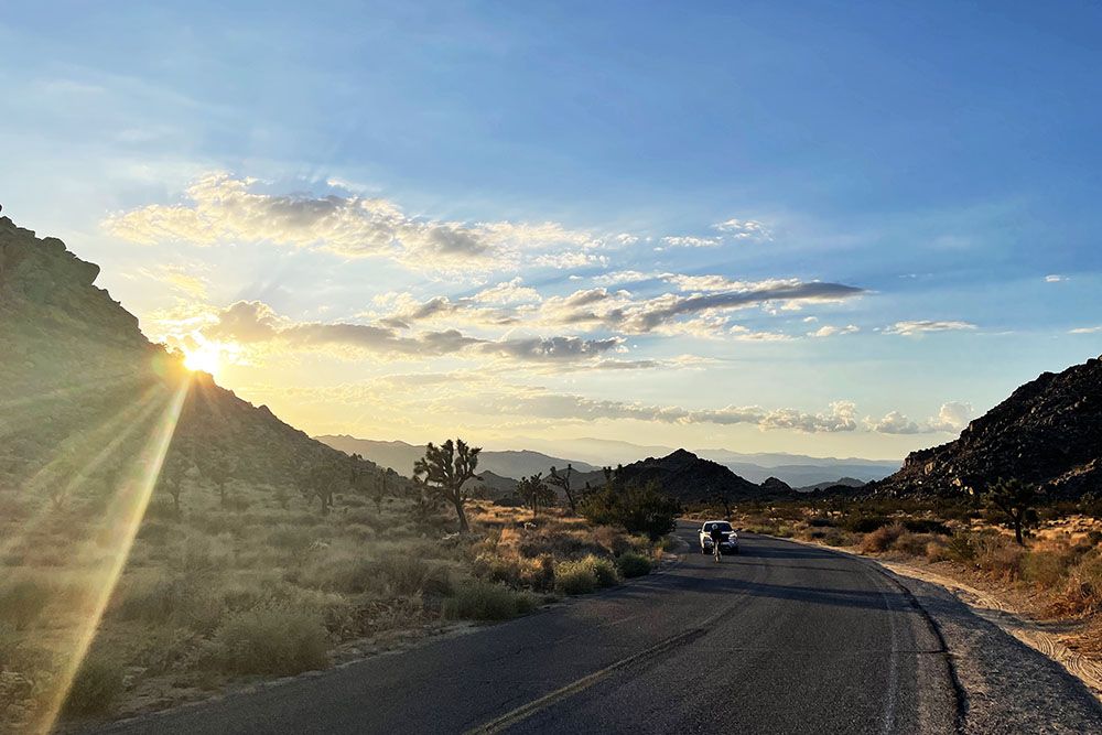 Sun set in Joshua Tree National Park