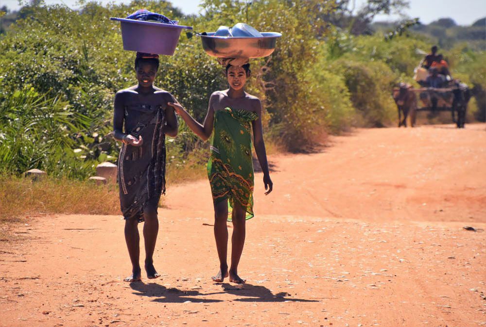 Women with baskets