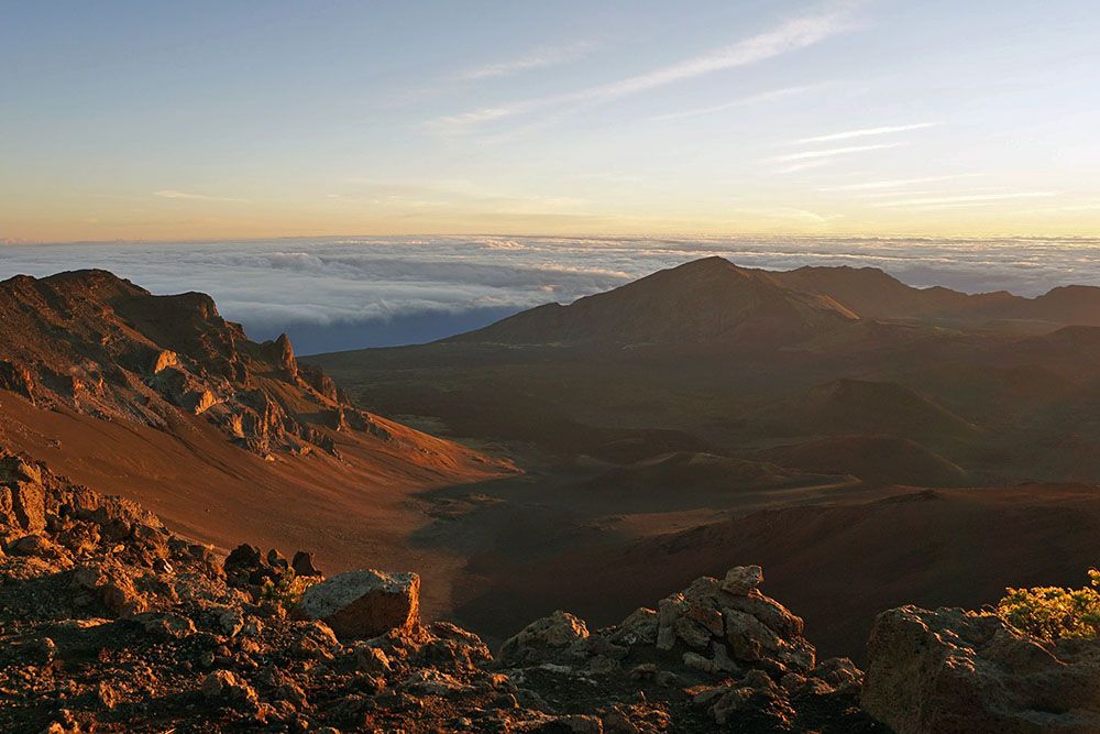 Volcano crater