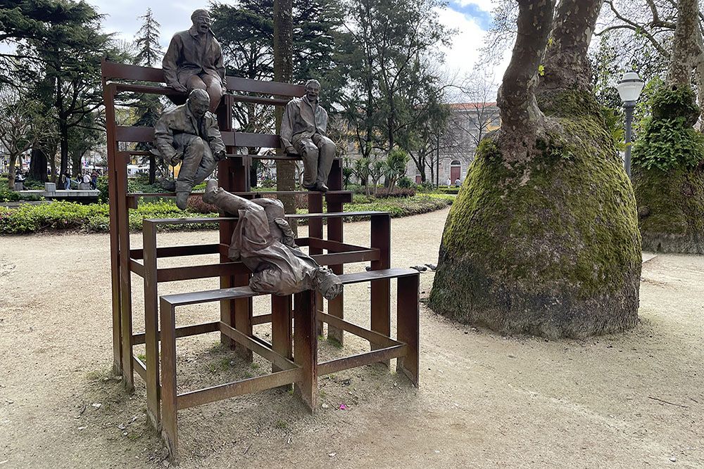 Sculptures in park
