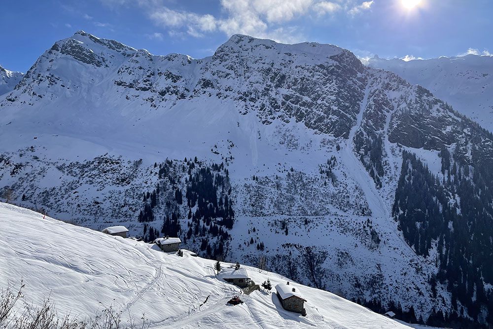 Chalets on a slope