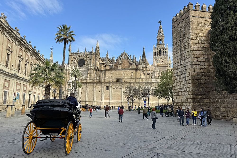 Cathedral square in Seville