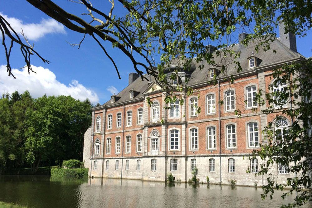 Moat around a castle