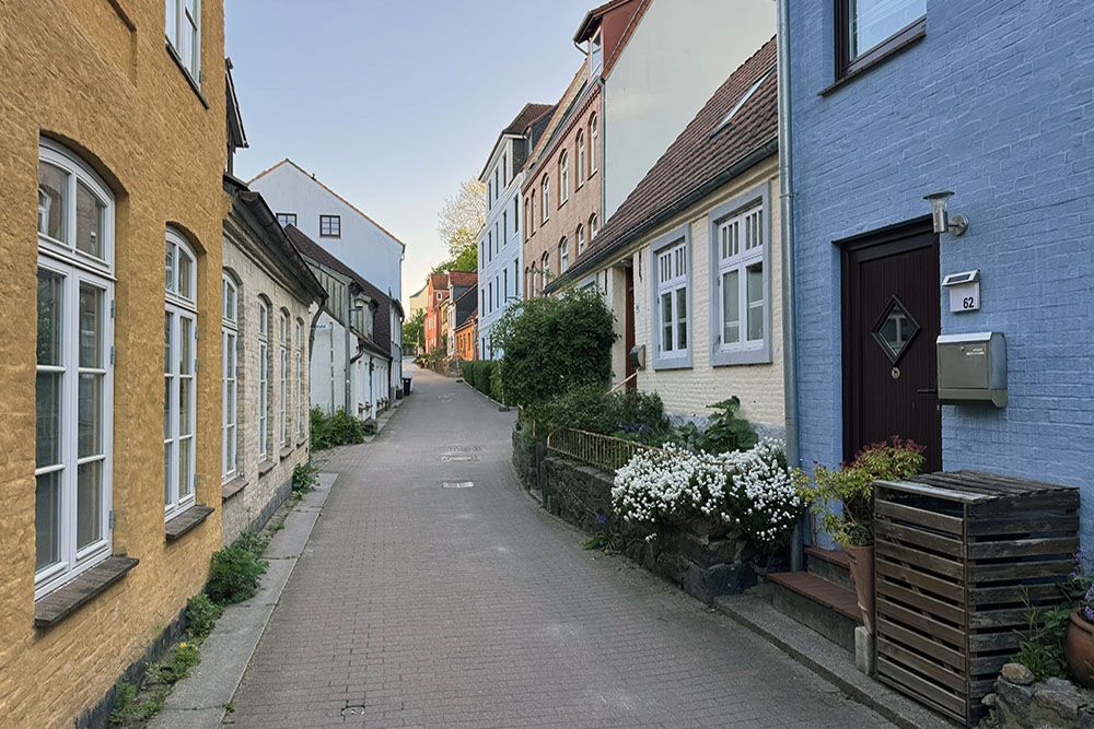 Street in eastern part of Flensburg