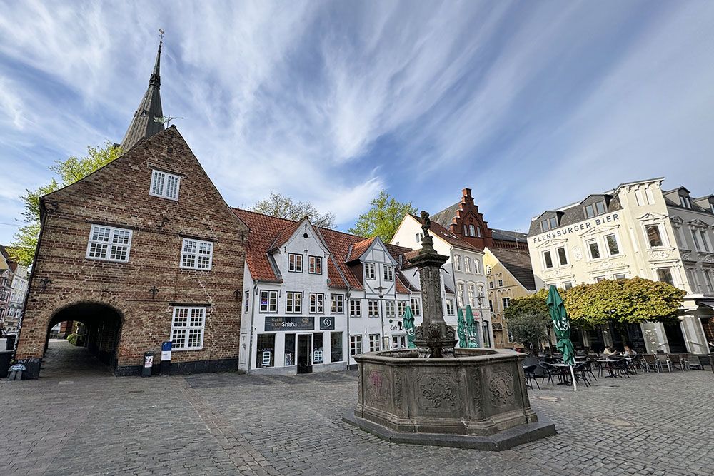 Square in western side of Flensburg